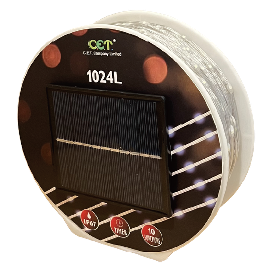1024L flexible light reel with solar panel