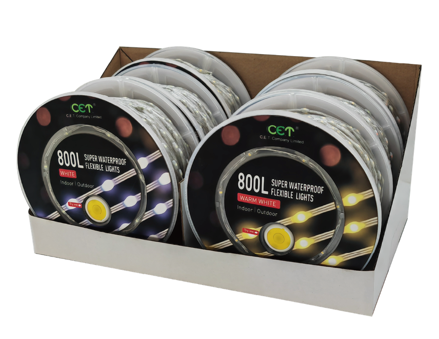 800L waterproof flexible lights spool tray display mit Try-Me button